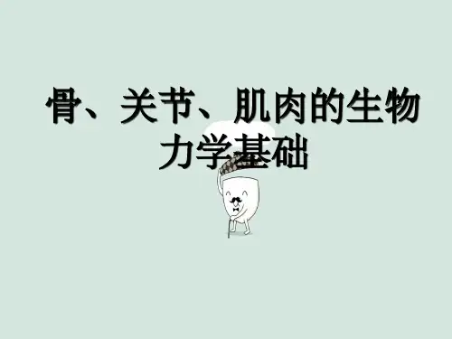 康复医学概论骨关节肌肉生物力学