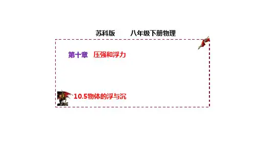 物体的浮与沉(课件)八年级物理下册同步课件(苏科版)
