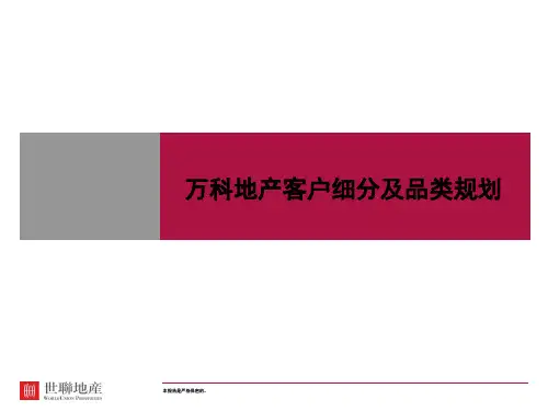 万科地产客户细分及品类规划精选