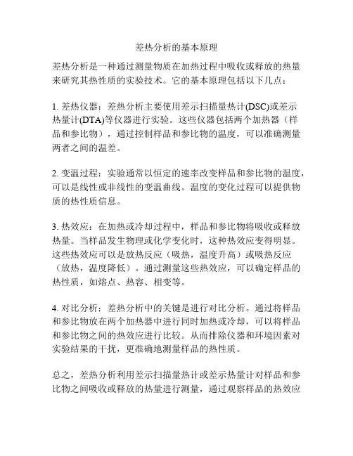 差热分析的基本原理