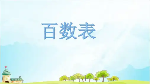 一年级下册数学整理与提高 百数表PPT沪教版 (16张)