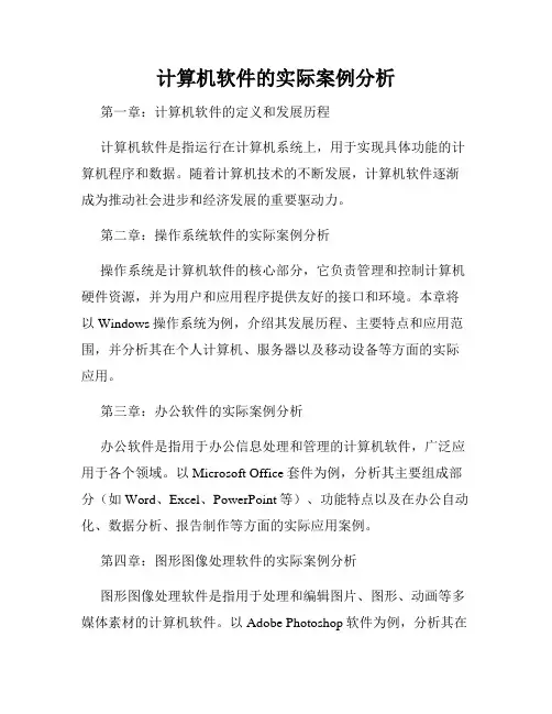 计算机软件的实际案例分析