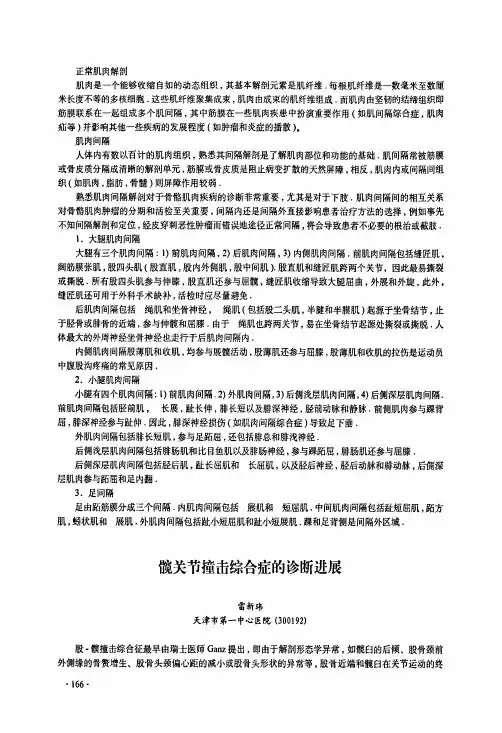 髋关节撞击综合症的诊断进展