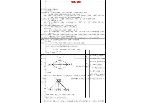 九年级语文下册 第6单元 24(诗经)两首教案 新人教版 教案