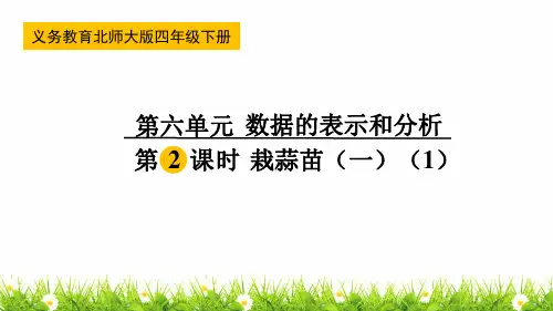 最新北师大版小学四年级数学下册《栽蒜苗(一)》名师教学课件