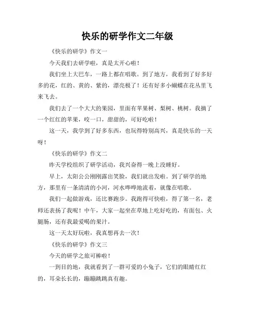 快乐的研学作文二年级