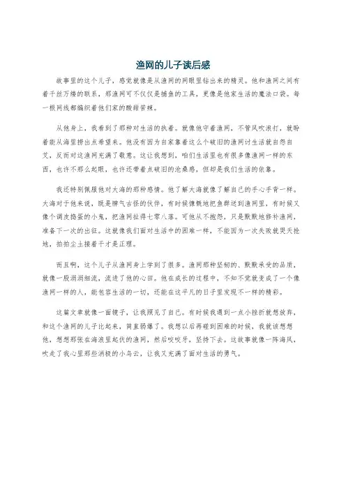 渔网的儿子读后感