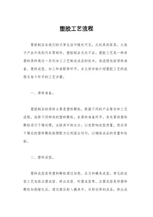 塑胶工艺流程