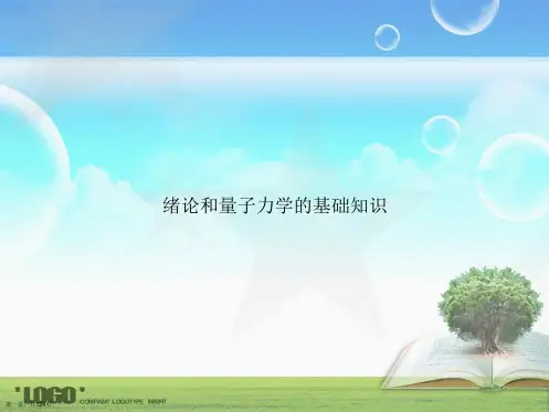 绪论和量子力学的基础知识讲课文档