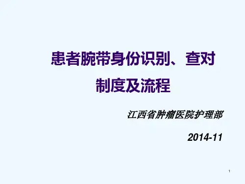 身份识别查对制度培训课件(PPT 38页)