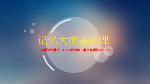 如何快速记忆数字-记忆大师基础课