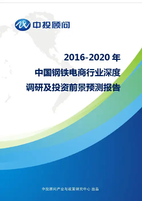 2016-2020年中国钢铁电商行业深度调研及投资前景预测报告