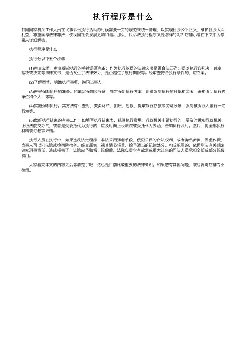 执行程序是什么