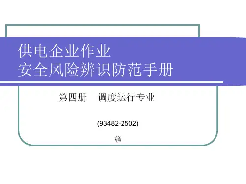 安全风险辨识防范手册(调度运行)