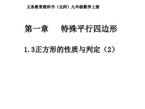 正方形的性质与判定(2)