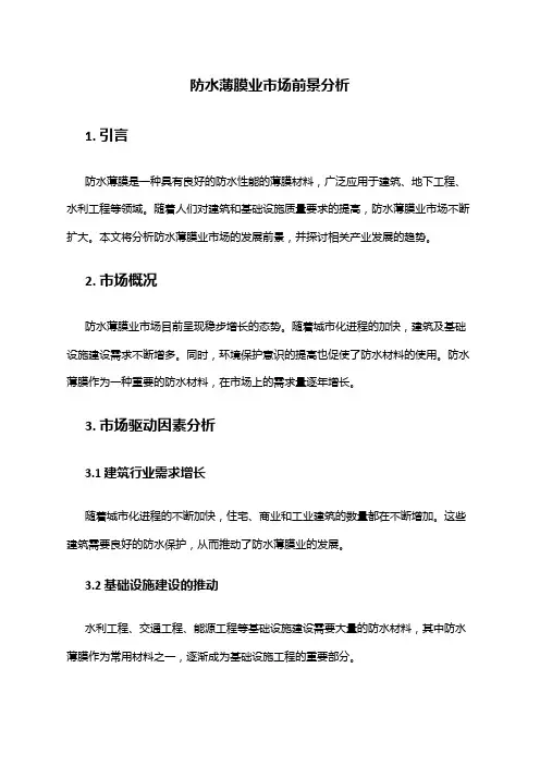2024年防水薄膜业市场前景分析