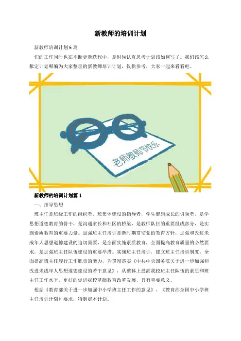 新教师的培训计划