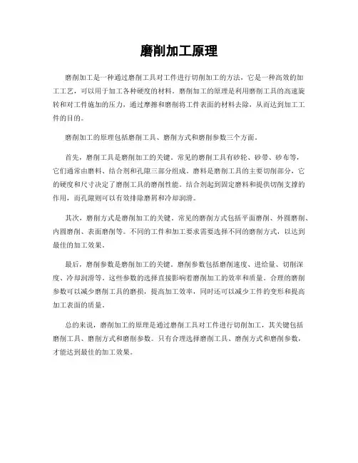 磨削加工原理