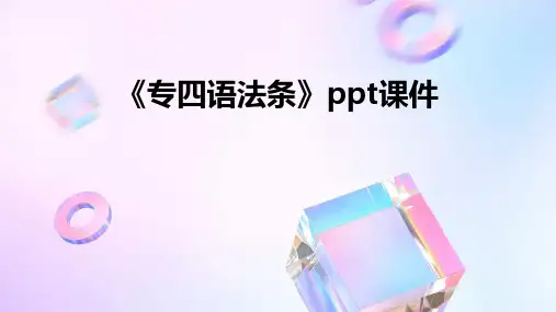 《专四语法条》课件