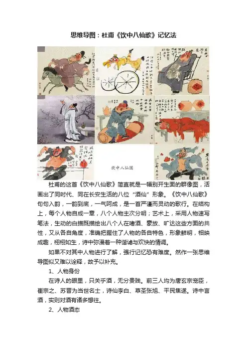 思维导图：杜甫《饮中八仙歌》记忆法