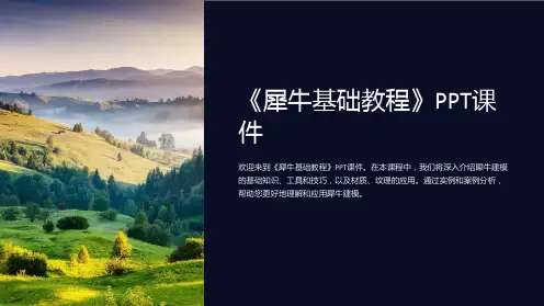 《犀牛基础教程》课件