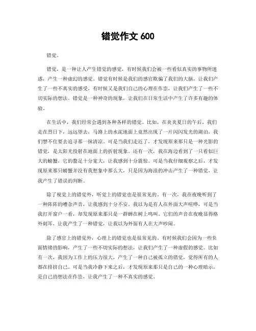 错觉作文600