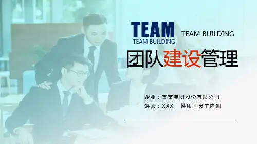 商务团队建设管理PPT授课课件