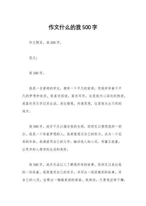 作文什么的我500字