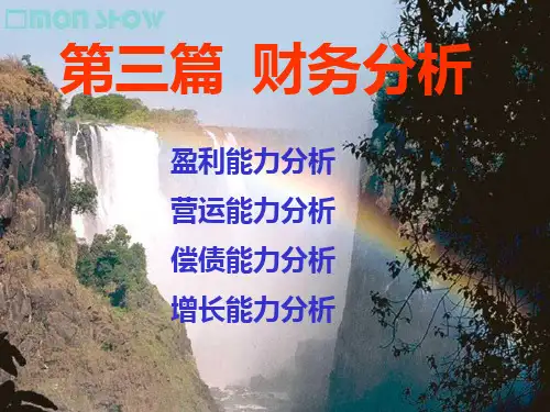 财务分析六盈利能力分析PPT课件