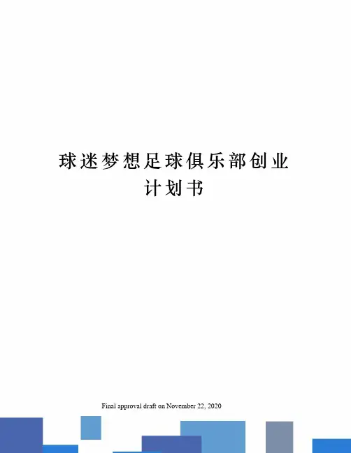 球迷梦想足球俱乐部创业计划书