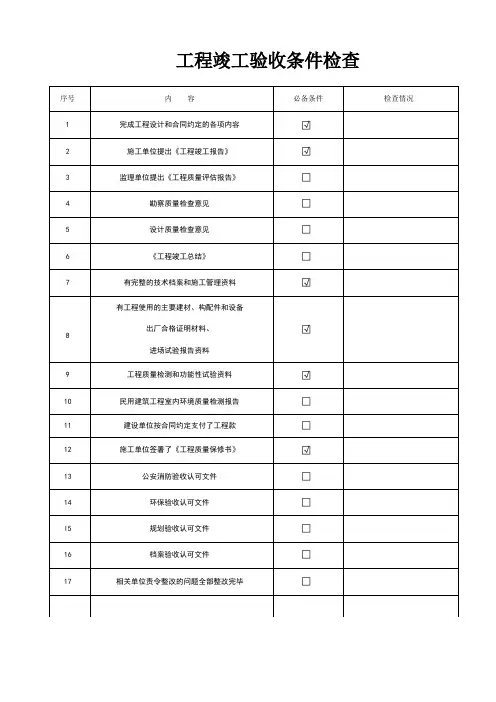 装饰装修工程验收资料表格