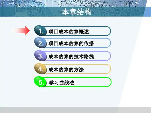 项目管理(精品)项目成本估算