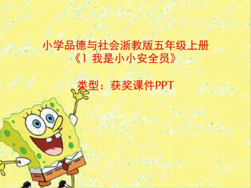 小学品德与社会浙教版五年级上册1 我是小小安全员  课件PPT