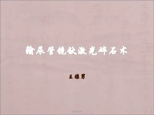输尿管镜钬激光碎石术(优质荟萃)