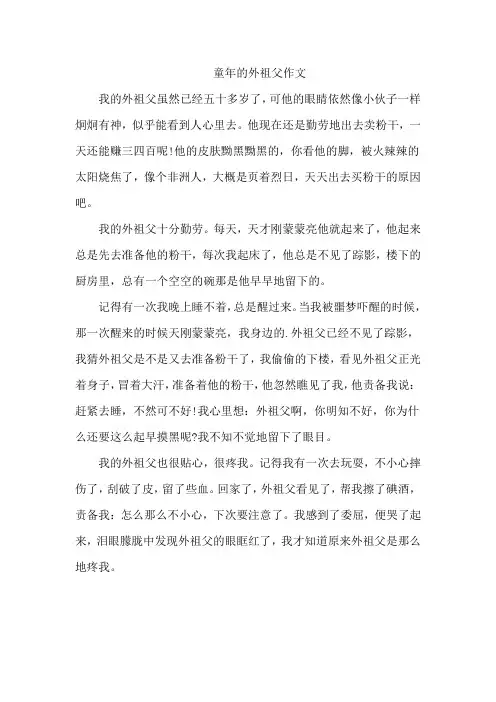 童年的外祖父作文