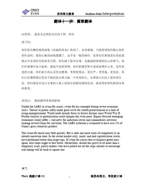 高口翻译十一讲篇章翻译