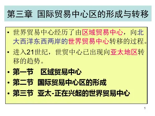 国际贸易地理 第3章国际贸易中心区的形成与转移