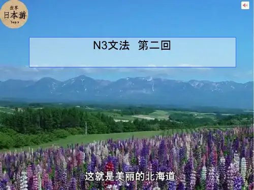 日语能力测试N3-2练习及语法讲解