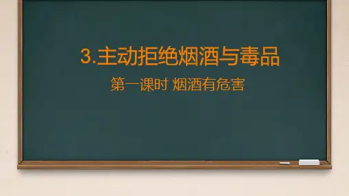 道德与法治主动拒绝烟酒与毒品课件ppt