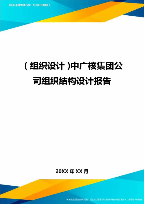 {组织设计}中广核集团公司组织结构设计报告
