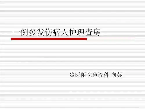 一例多发伤病人护理查房