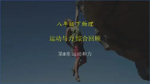 人教版八年级下册物理  第八章  运动和力综合回顾(共21张PPT)