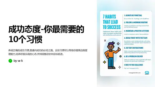 成功态度主题班会PPT课件