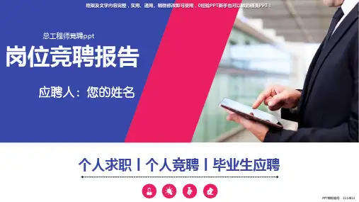 【通用】总工程师竞聘ppt