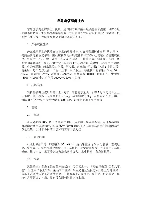 苹果套袋配套技术