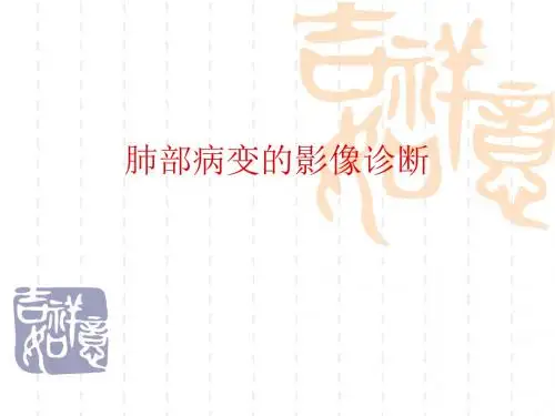 肺部常见疾病影像诊断34417