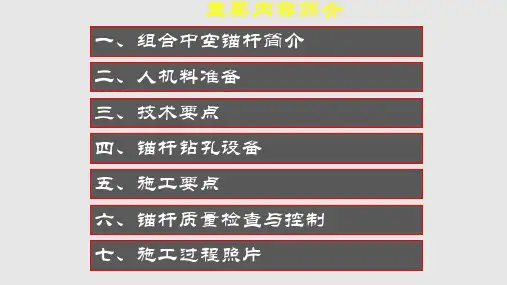 组合中空锚杆施工学习课件