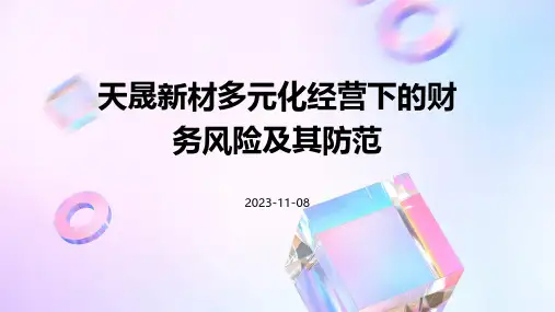 天晟新材多元化经营下的财务风险及其防范