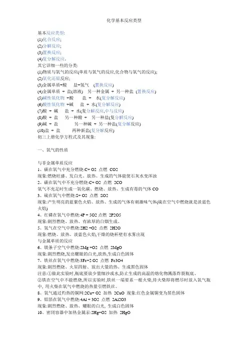 化学基本反应类型