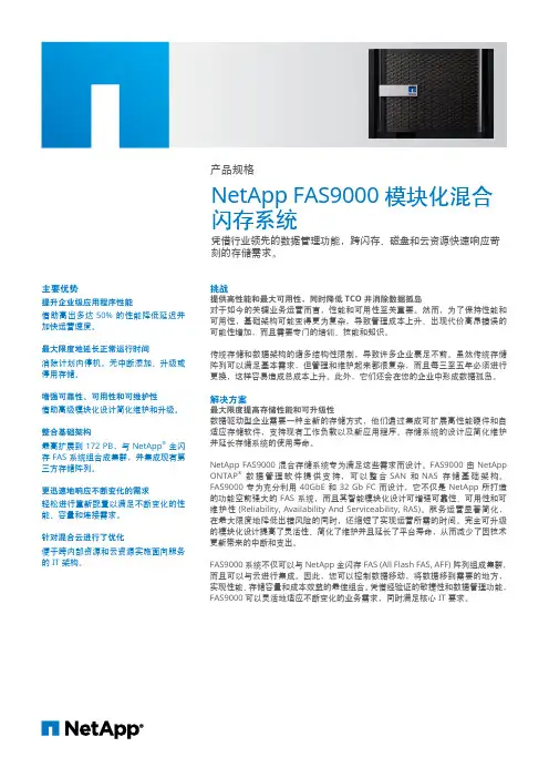 NetApp FAS9000系列存储白皮书